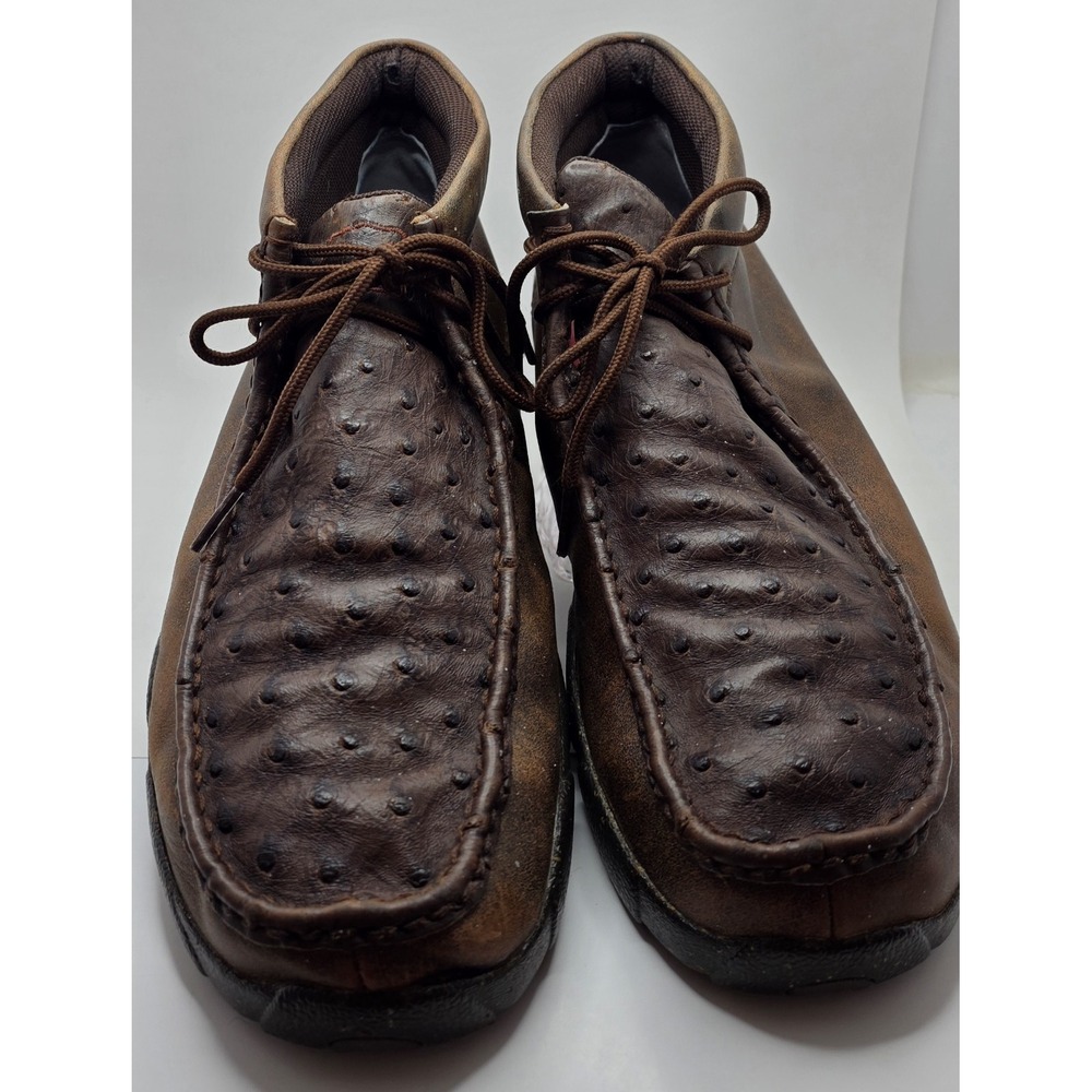 Twisted X Men's Casual Chukka Driving Moc Ostrich Shoes MDM0087 Handcrafted